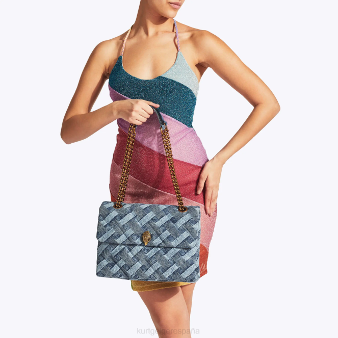 Kurt Geiger mujer Londres grande Kensington suave 2LPR84 | bolsas mezclilla